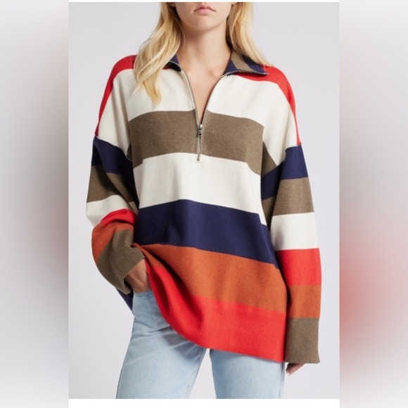 Free People Stripped Sweater- size small - Picture 2 of 16